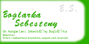 boglarka sebesteny business card